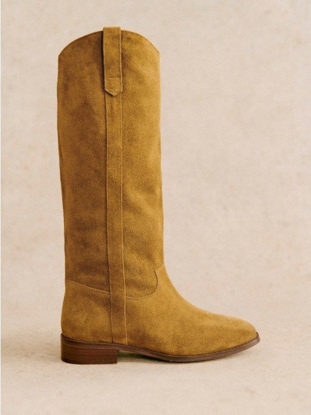 Sezane Gabrielle Low Boot Taupe Suede